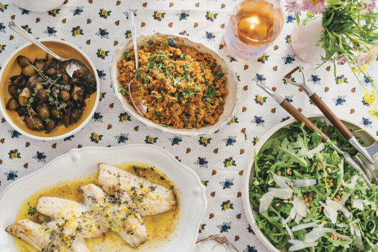 Stephen & Evie Colbert’s  red rice recipe, a dish both  jammy and tangy